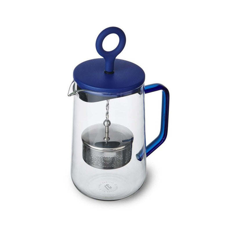Blue Gyro Glass Teapot with 1.25 Liter Infuser