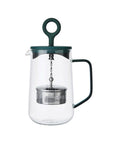 Green Glass Gyro Teapot 1.25 Liter