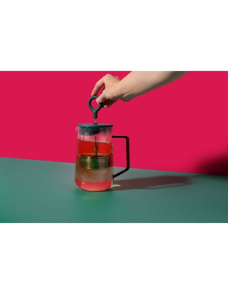 Green Glass Gyro Teapot 1.25 Liter