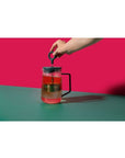 Green Glass Gyro Teapot 1.25 Liter