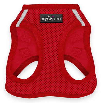Tiny Trails Step In Air Mesh Puppy and Small Dog Harness Red