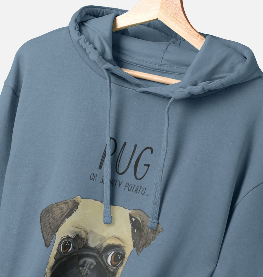 Pug or Snorty Potato? Men's Hoodie – Cozy, Funny, &amp; Pug-tastic!