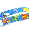 Blue Graffiti Half Choke Collar for Large Dogs