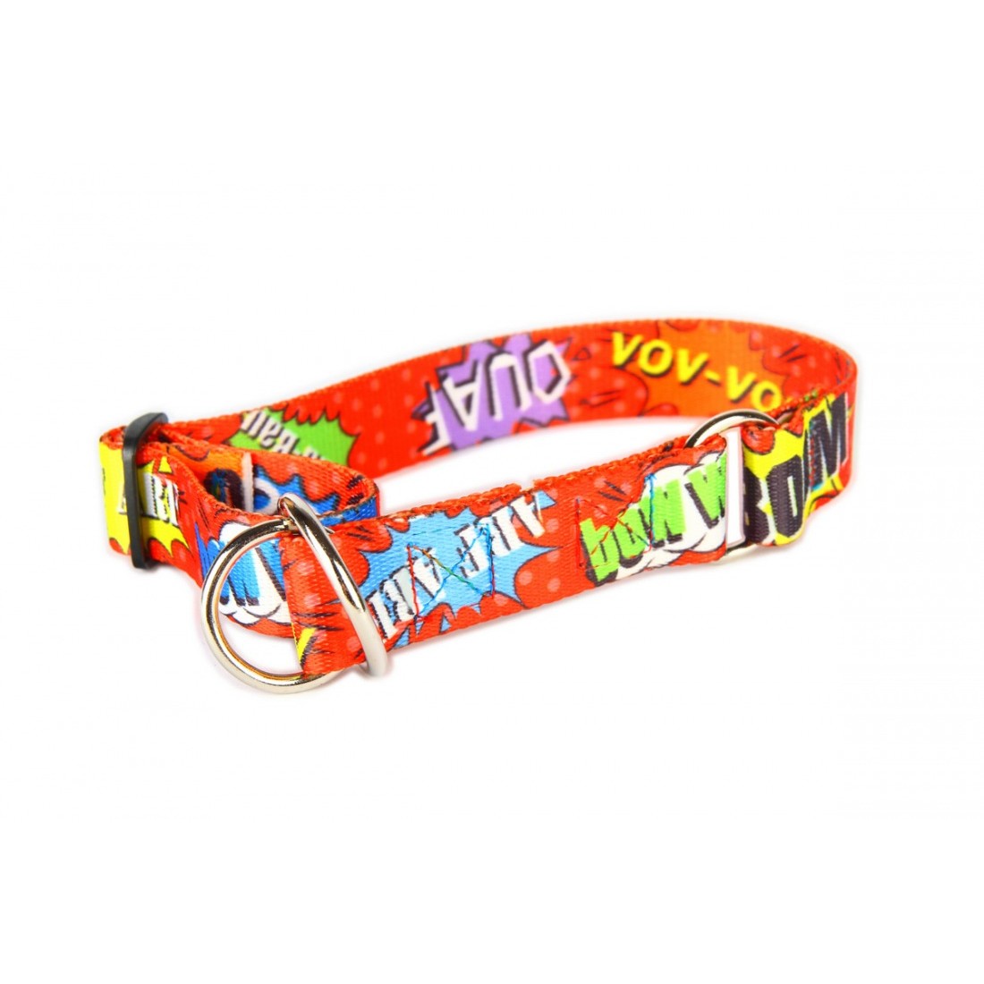 Red Graffiti Half Choke Dog Collar
