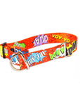 Red Graffiti Half Choke Dog Collar