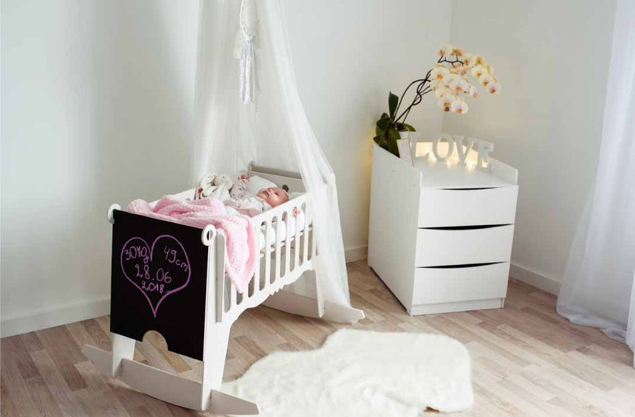 Natural Birchwood Baby Cradle