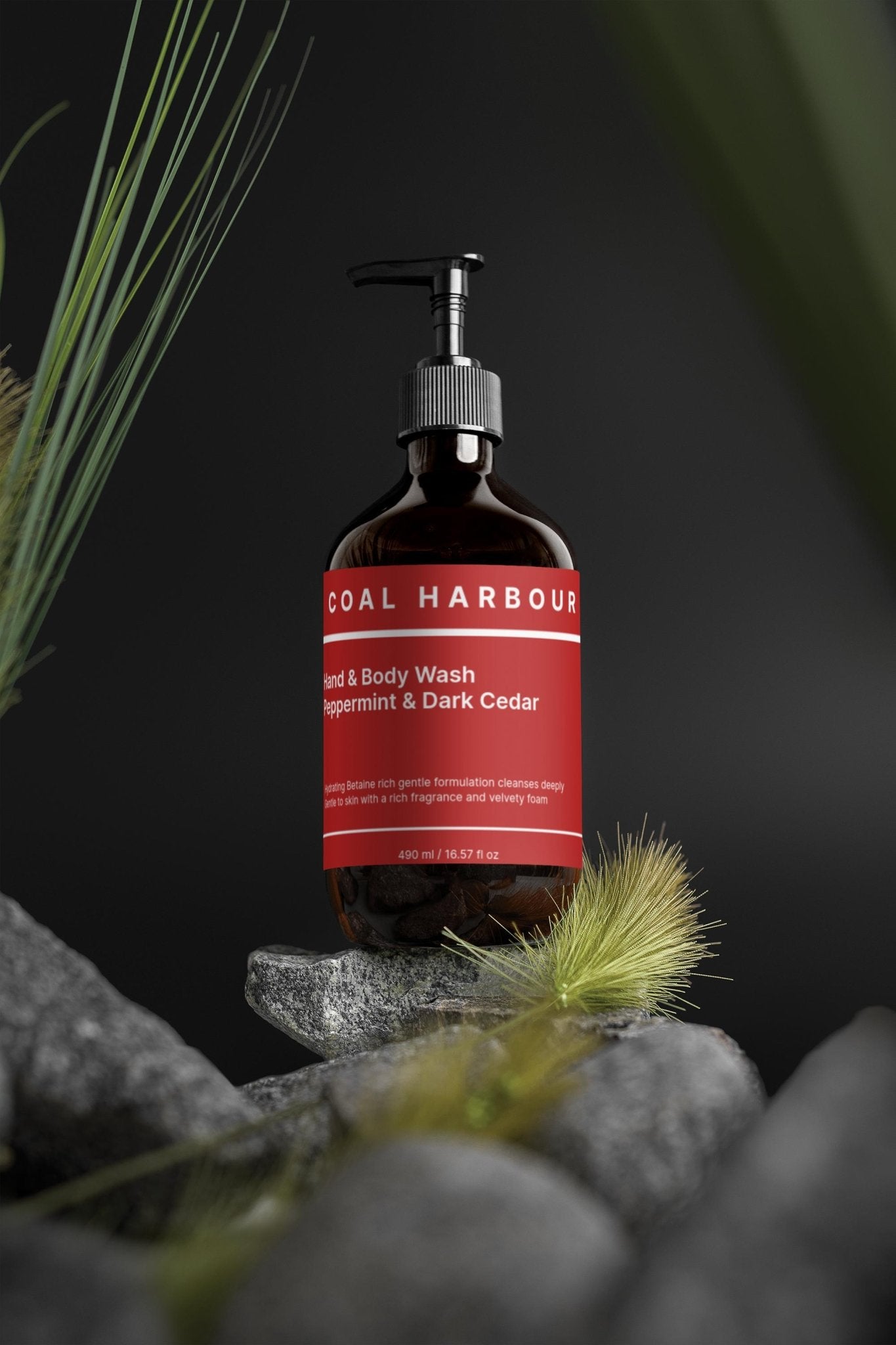 Hand &amp; Body Wash - Peppermint &amp; Dark Cedar 490ml