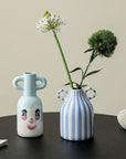 Hand-painted Whimsical Quirky Cute Dual-handle Vases-2
