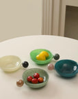 Handblown Bonbon Whimsical Salad Snack Desert Bowl, Eclectic Decorative Bowl-2