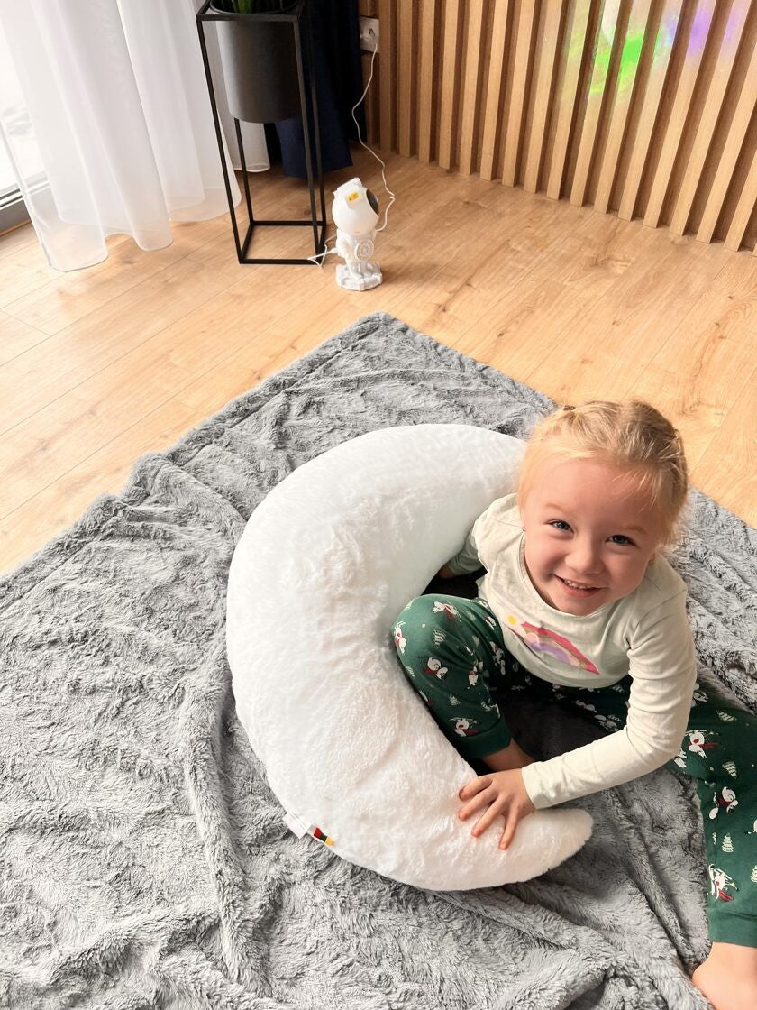 Handcrafted Giant Moon Pillow for Dreamy Nurseries