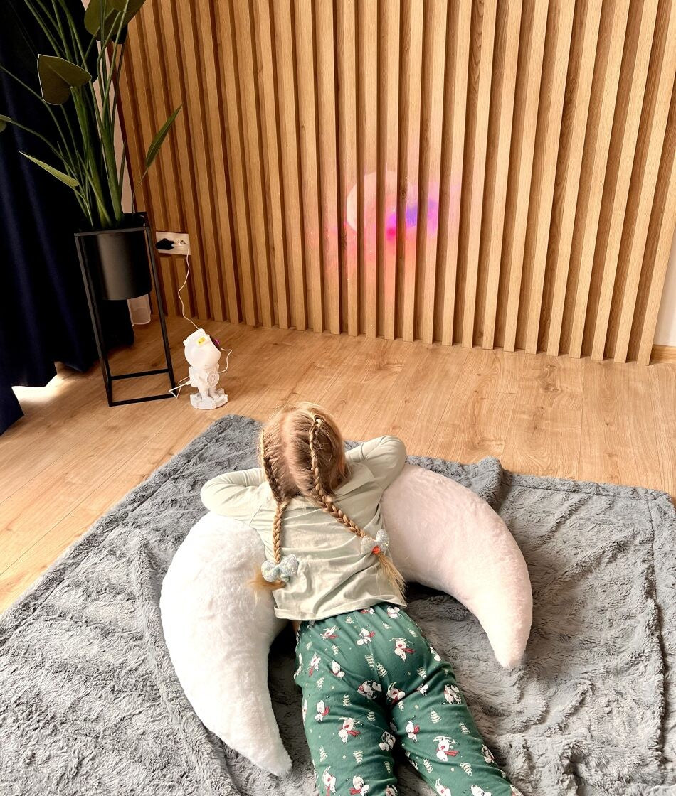 Handcrafted Giant Moon Pillow for Dreamy Nurseries