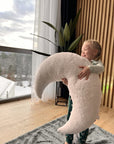 Handcrafted Giant Moon Pillow for Dreamy Nurseries