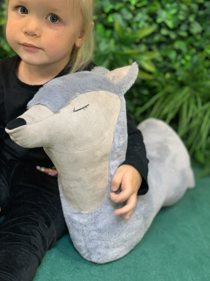 Handmade Wolf Toy Pillow Companion