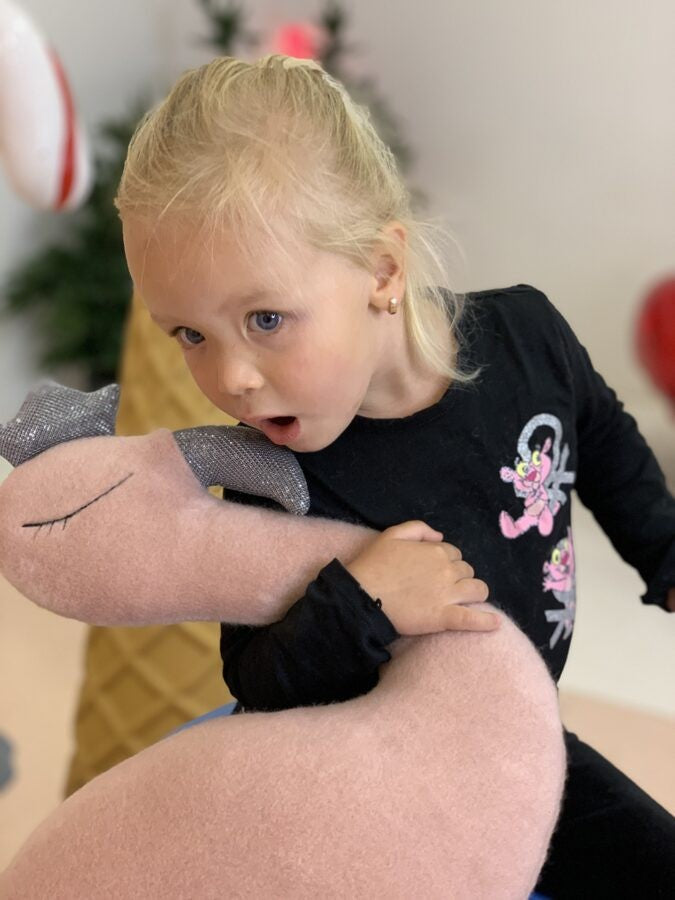 Handmade Pink Flamingo Soft Toy With Crown