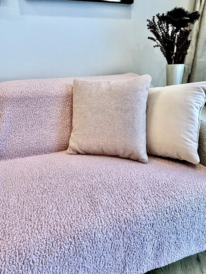 Dusty Pink Soft Teddy Bedspread and Blanket