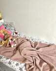 Dusty Pink Soft Teddy Bedspread and Blanket