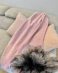 Dusty Pink Soft Teddy Bedspread and Blanket