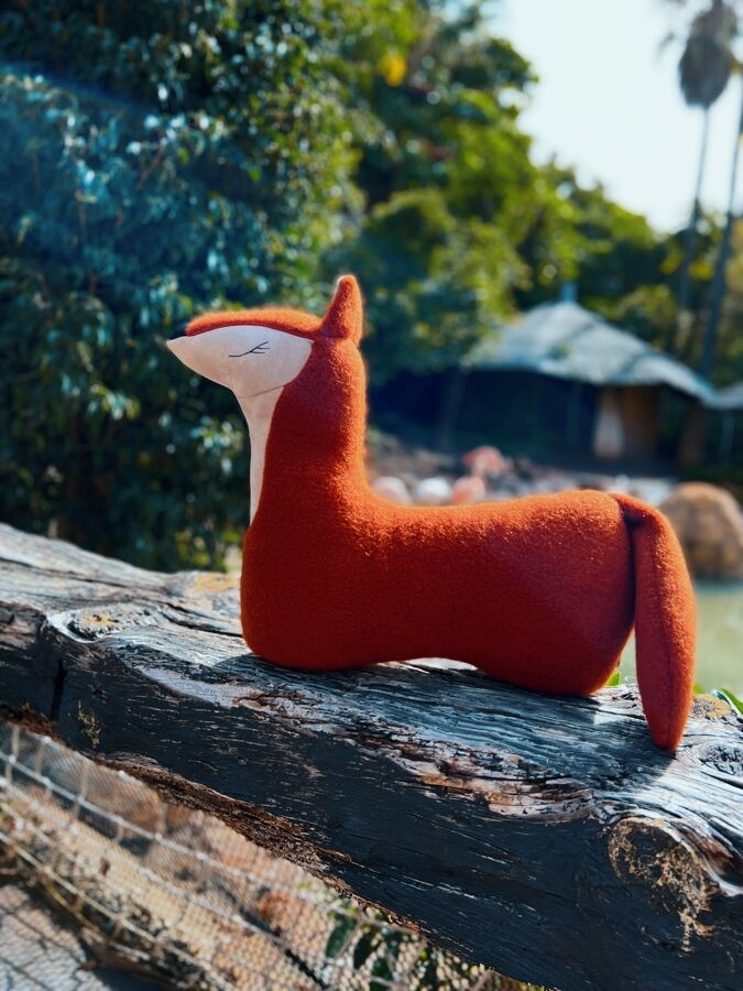 Handmade Fox Cuddle Pillow for Children