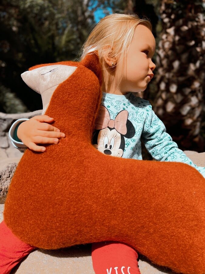 Handmade Fox Cuddle Pillow for Children