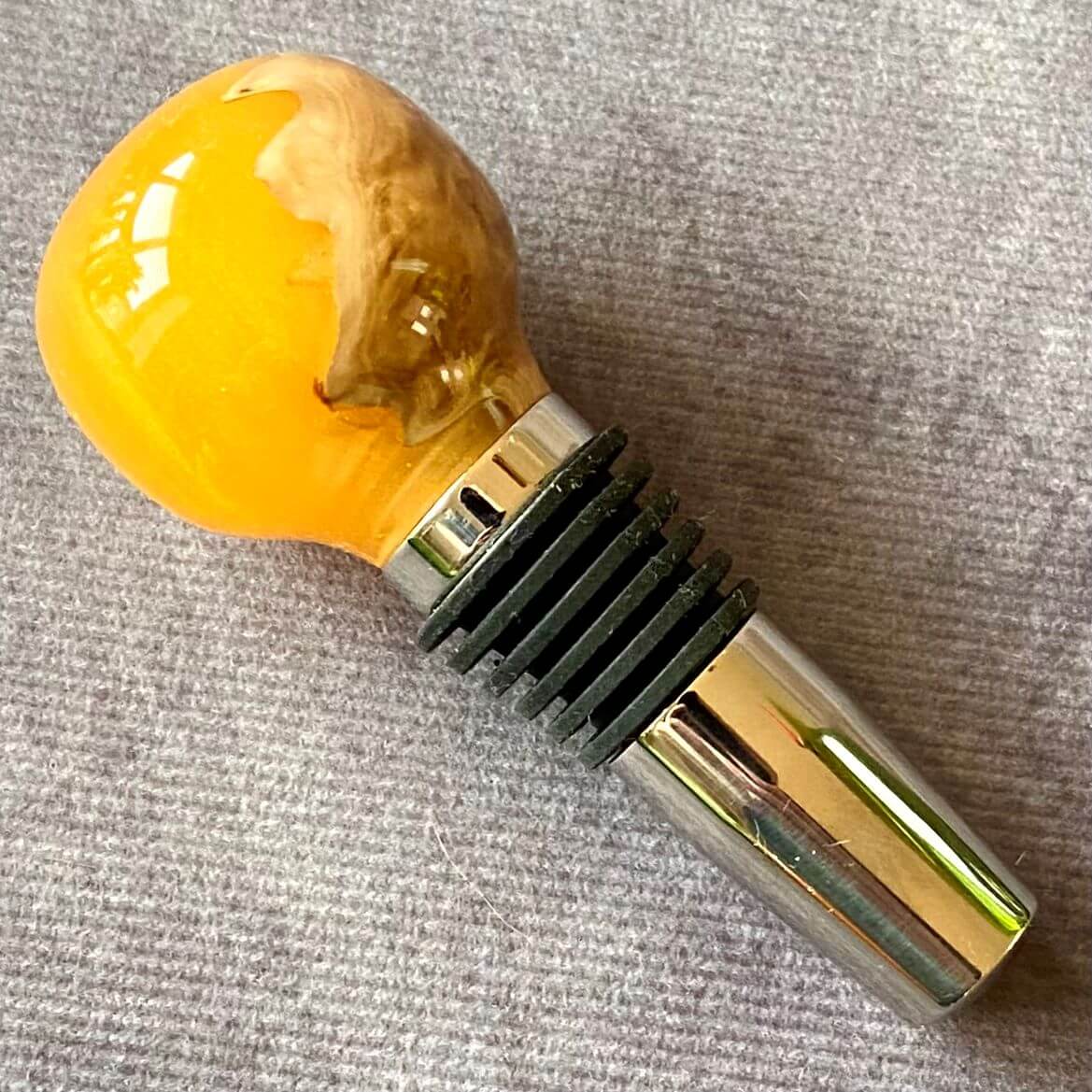 Luxury Handmade Burr Wood &amp; Resin Wine Stopper | Unique Wine Gift