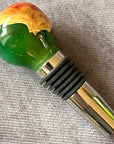 Luxury Handmade Burr Wood & Resin Wine Stopper | Unique Wine Gift