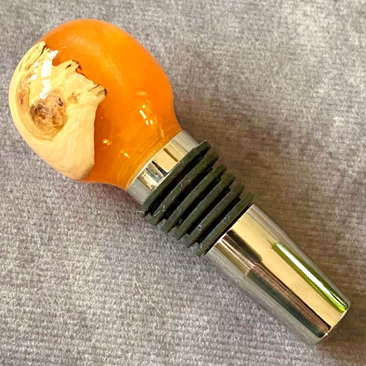 Luxury Handmade Burr Wood & Resin Wine Stopper | Unique Wine Gift