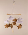 handmade sleeping bear crib mobile