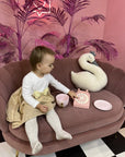 Handmade Swan Soft Toy with Crown