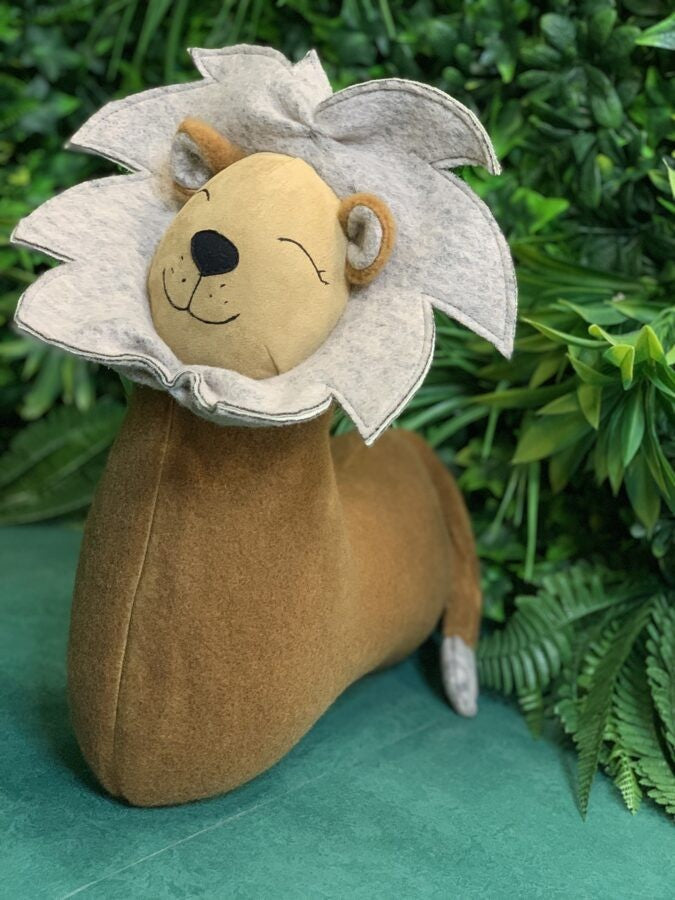 Handmade Lion Cuddle Pillow for Comfort and Safari Dreams