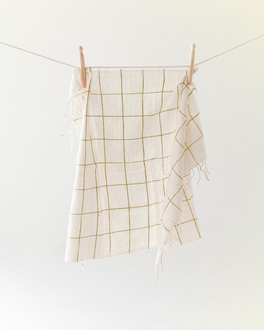 Windowpane Plaid Hand Towel-1