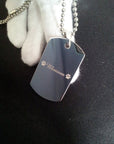Handwriting Dog Tag – Custom Photo Pendant Engraved on Both Sides | Velvet Pouch Gift