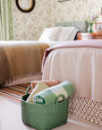Handy Handwoven Rattan Basket - Green