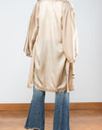 Oversized Kimono Gown with Belt in Fluid Cupro