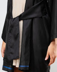 Oversized Kimono Gown with Belt in Fluid Cupro