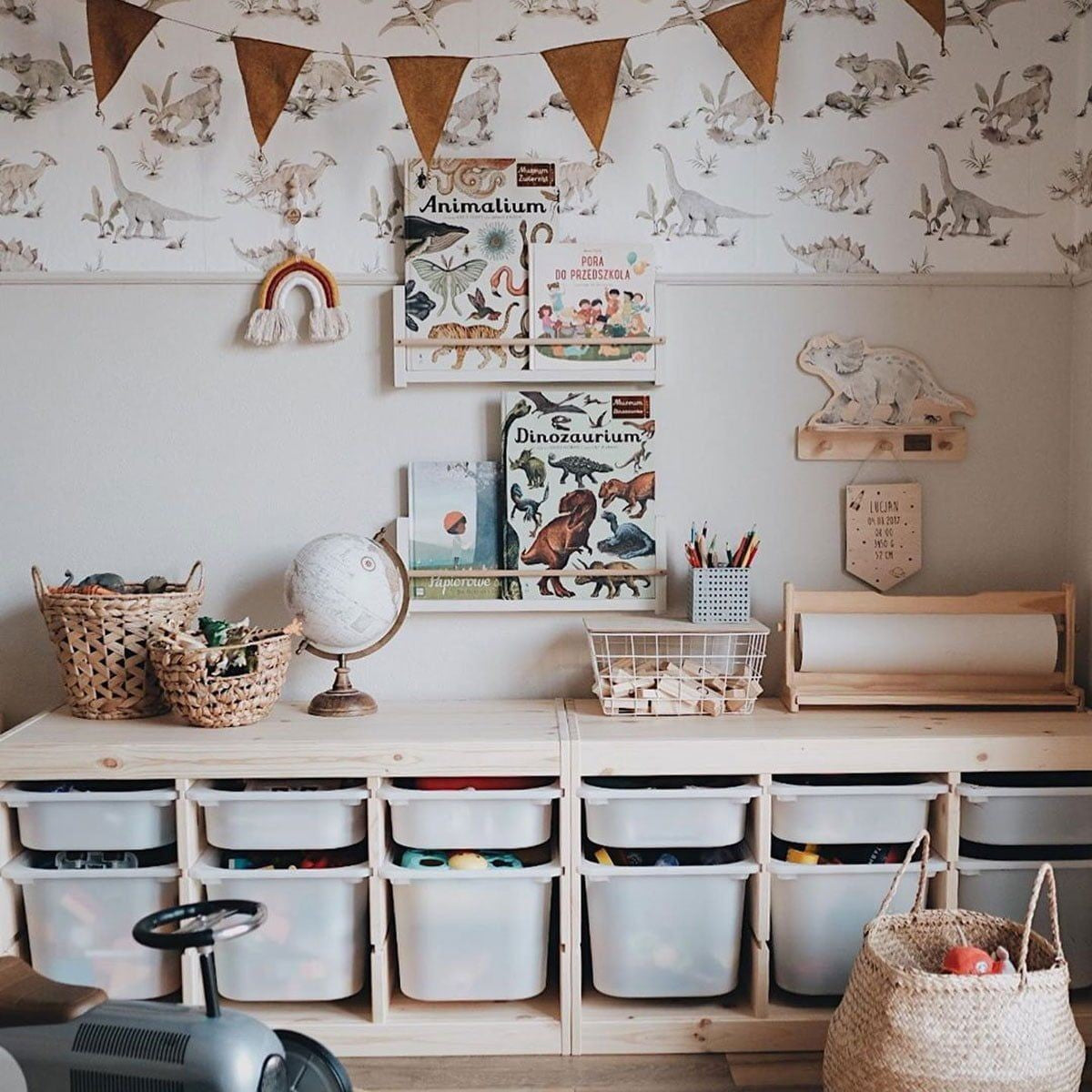 Happy Dinosaurs Wallpaper for Kids Bedrooms