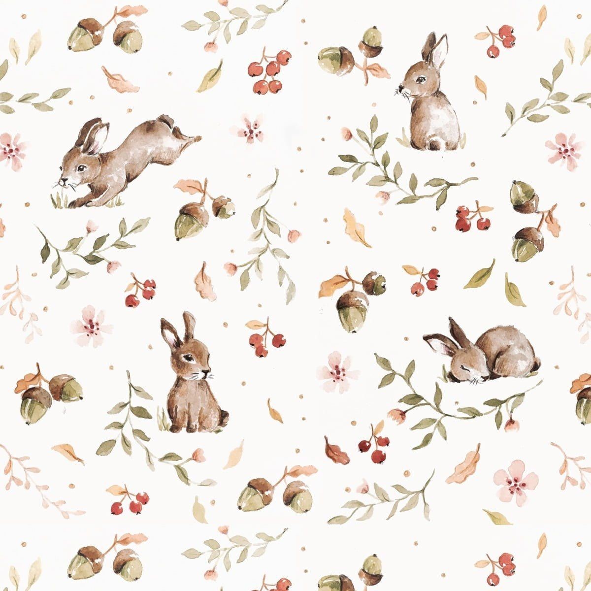 Happy Rabbits Wallpaper Strip for Whimsical Walls