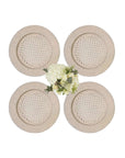 Harbour Island Rattan Round Charger Sand Colour - Set of 4
