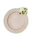 Harbour Island Rattan Round Charger Sand Colour - Set of 4