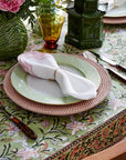 Harbour Island Round Rattan Charger Placemat Pink - Set of 4