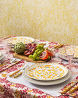 Harbour Island Round Rattan Charger Placemat White - Set of 4