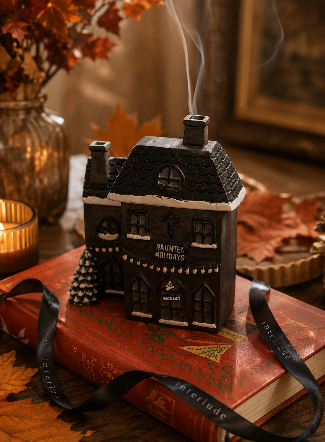 Haunted Holiday House Incense Cone Burner