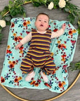 Hazel Stripe Super Soft Cotton Dungarees