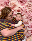 Hazel Stripe Super Soft Cotton Dungarees