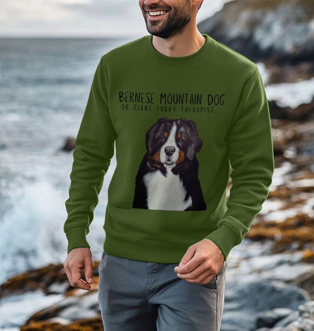 Get Cozy with Your Giant Furry Therapist – Bernese Mountain Dog Sweatshirt!