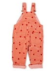 Heart Print Corduroy Dungarees