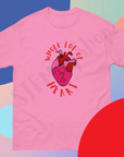 Cool anatomical science heart slogan quote pink unisex t-shirt