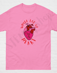 Cool anatomical science heart slogan quote pink unisex t-shirt