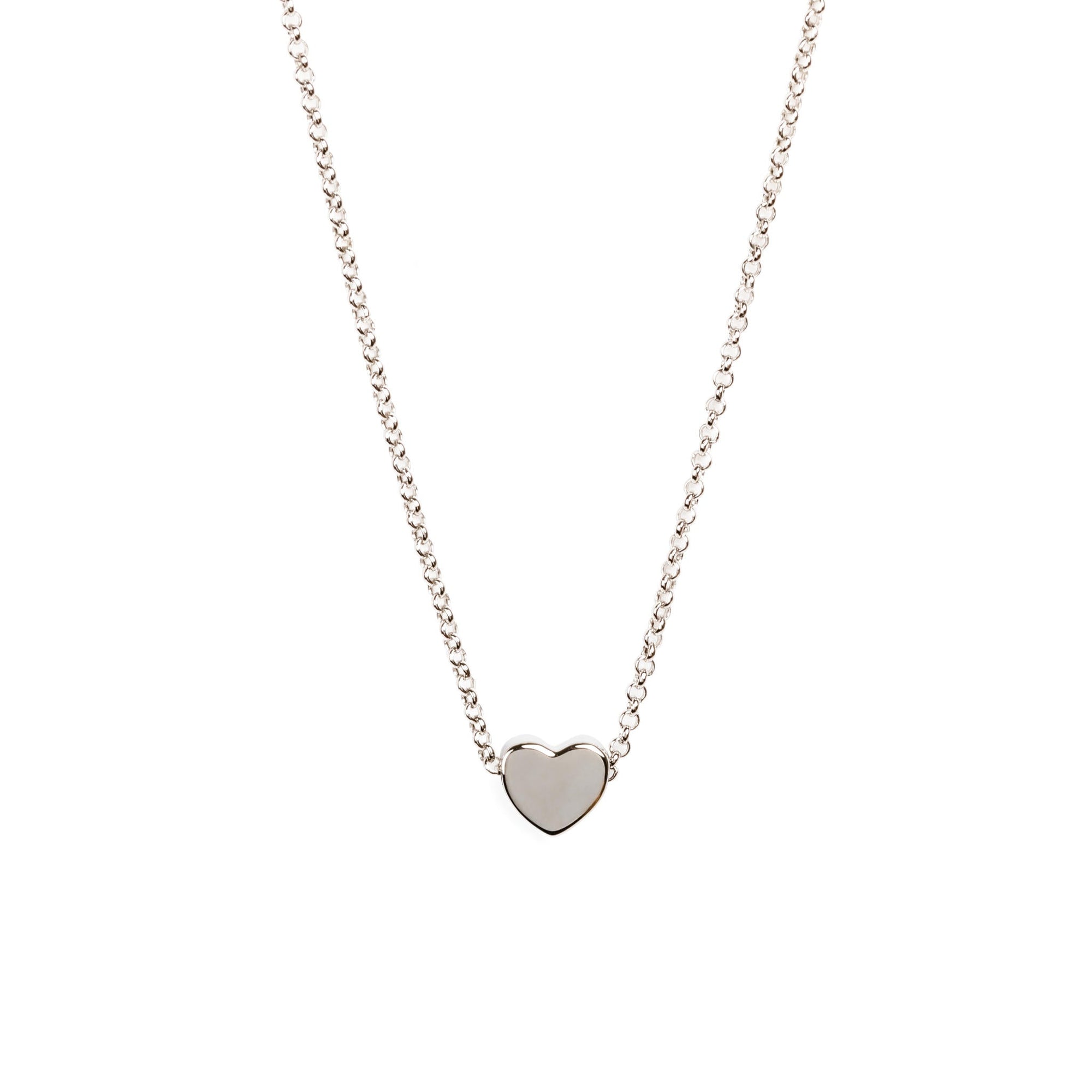 Heart Charm Choker in Rose Gold and Silver