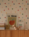 Bright Hearts Kids Room Wallpaper