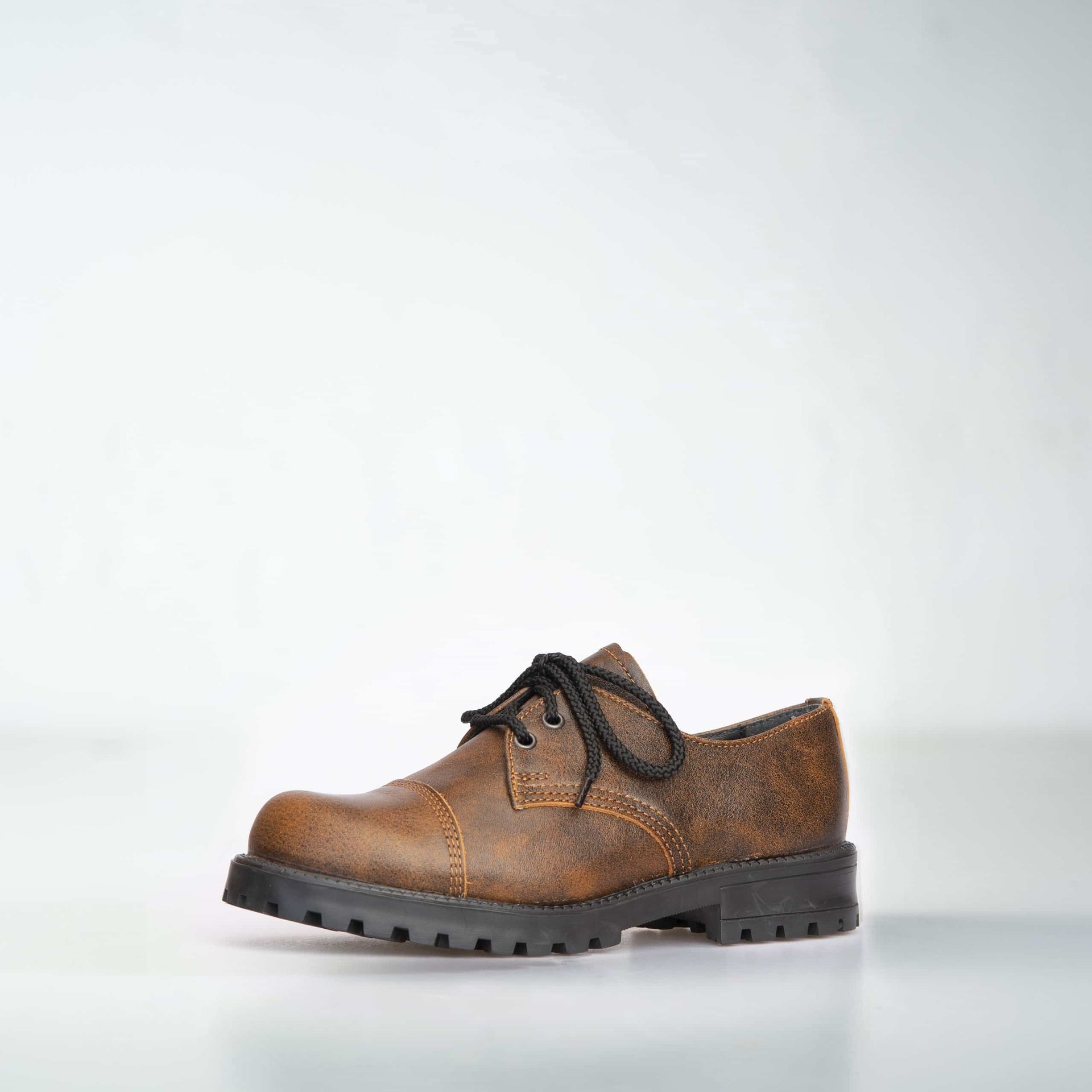 Light Brown Widgets Shoes – Military-Grade Leather Craftsmanship by Samelin at www.brixbailey.com